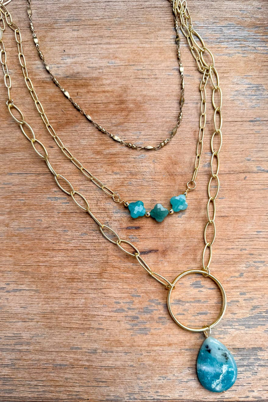 Hadlee Necklace Amazonite Pendant
