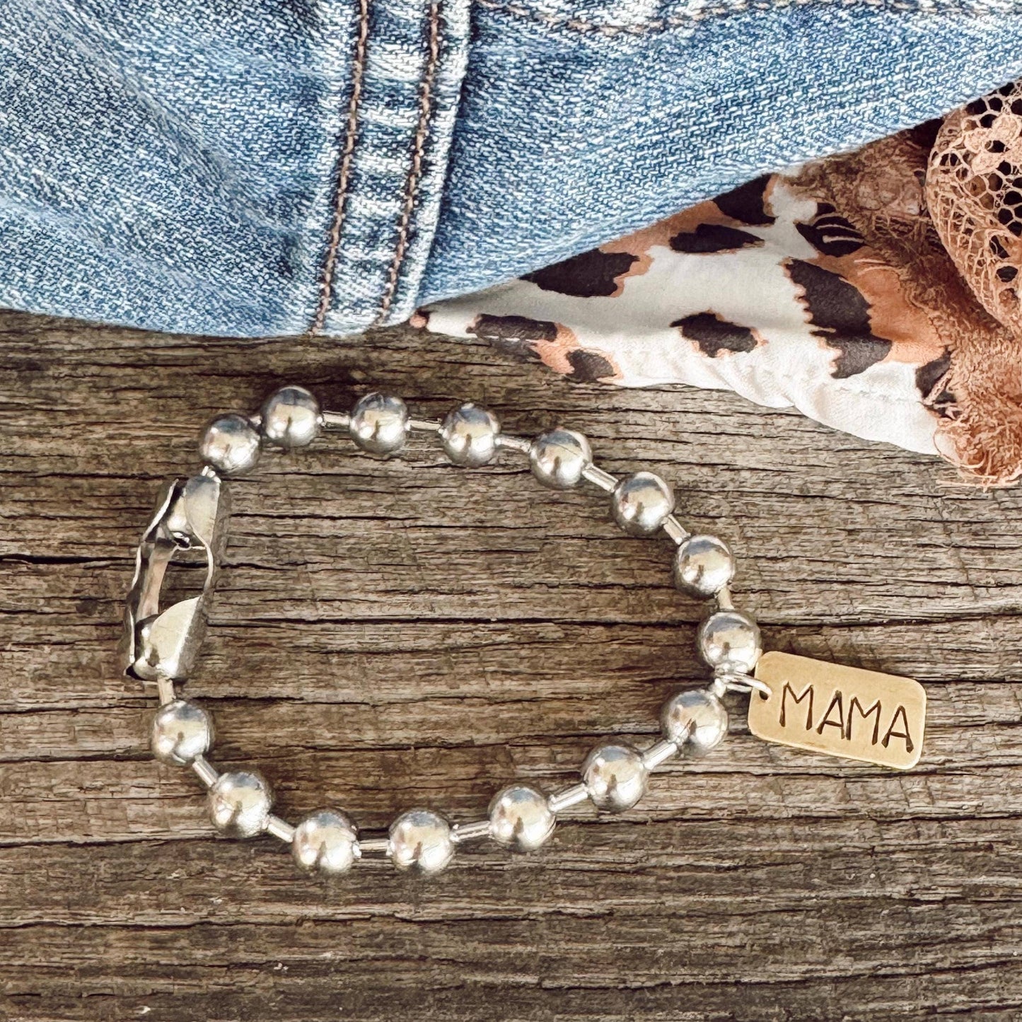 Hand Stamped Mama Tag Bracelet : 7