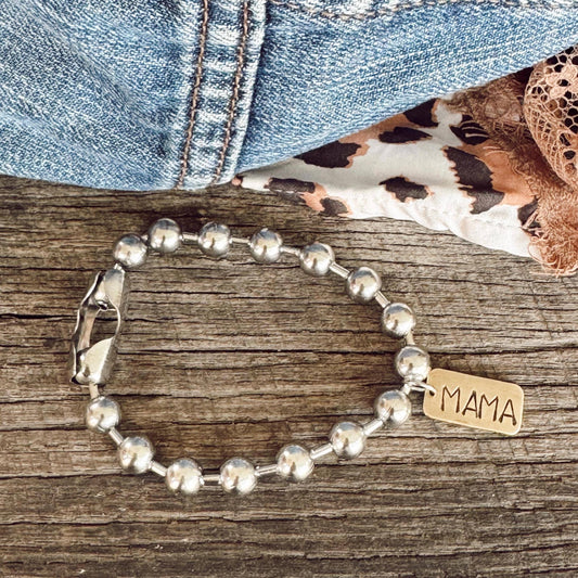Hand Stamped Mama Tag Bracelet : 7