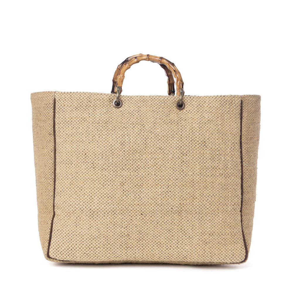 Desert Loom Jute Weekender Bag in Saffron Dune: Saffron Dune