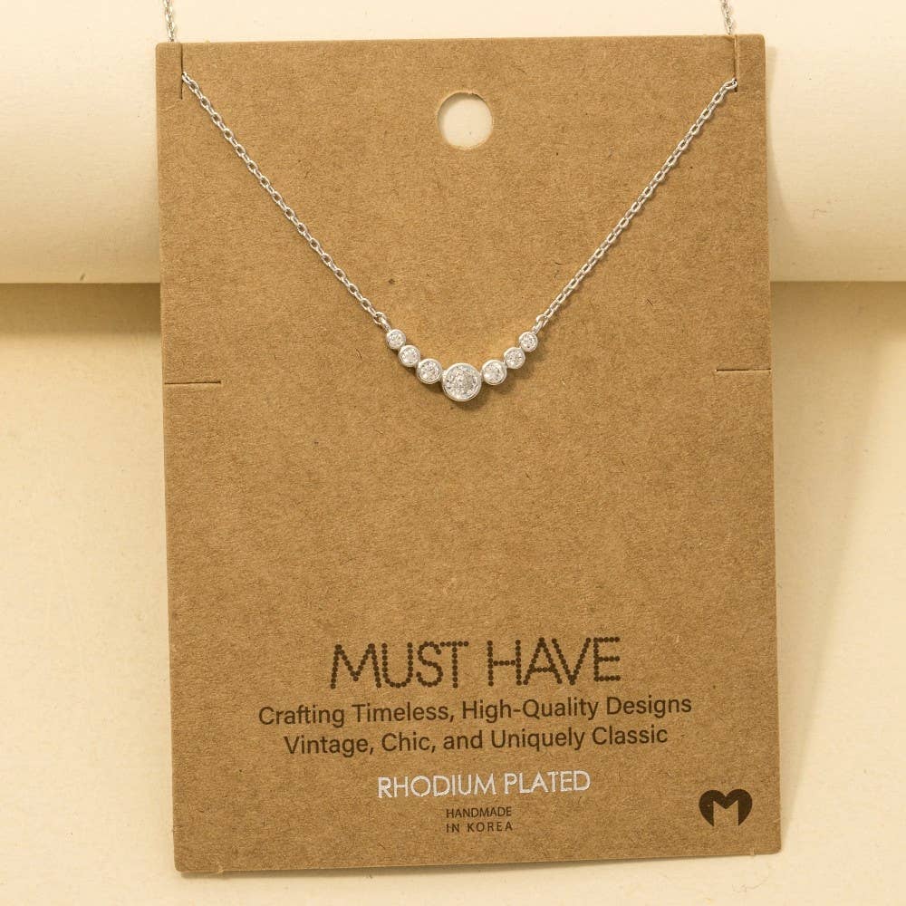 Elegant Jewel Link Charm Necklace: G
