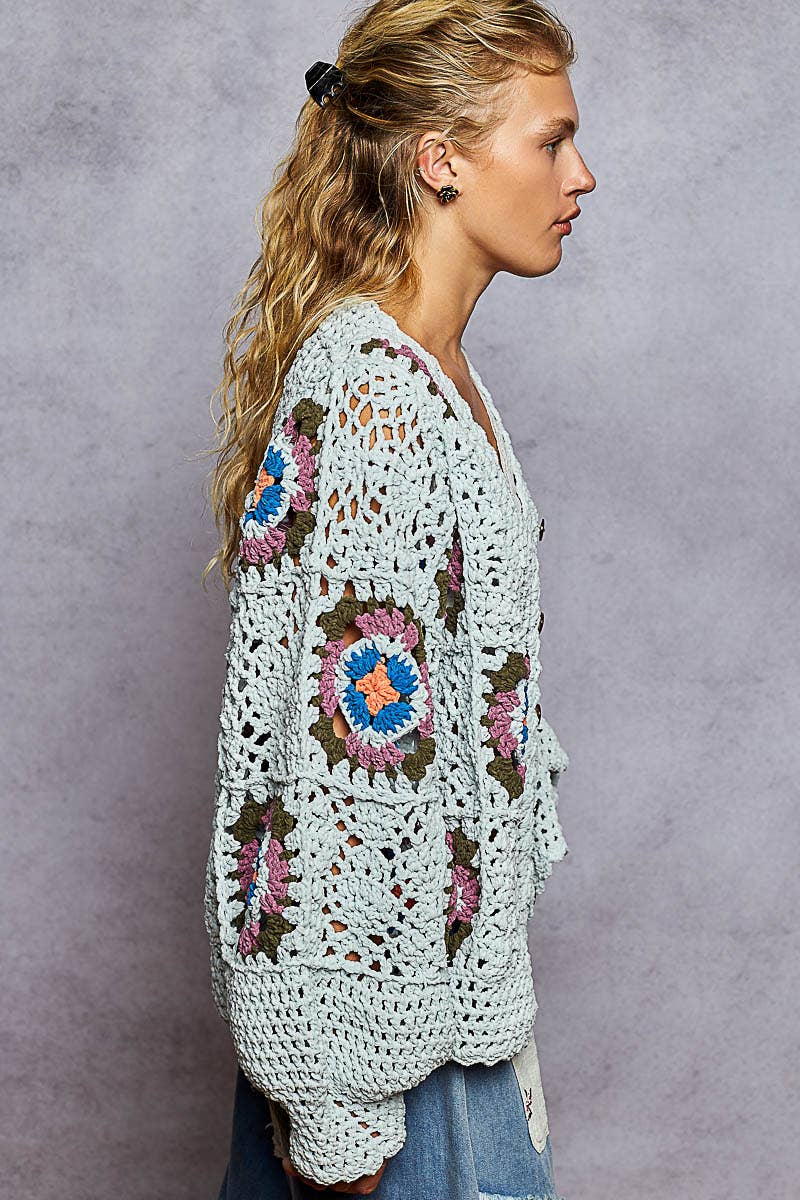 Soft crochet sweater cardigan