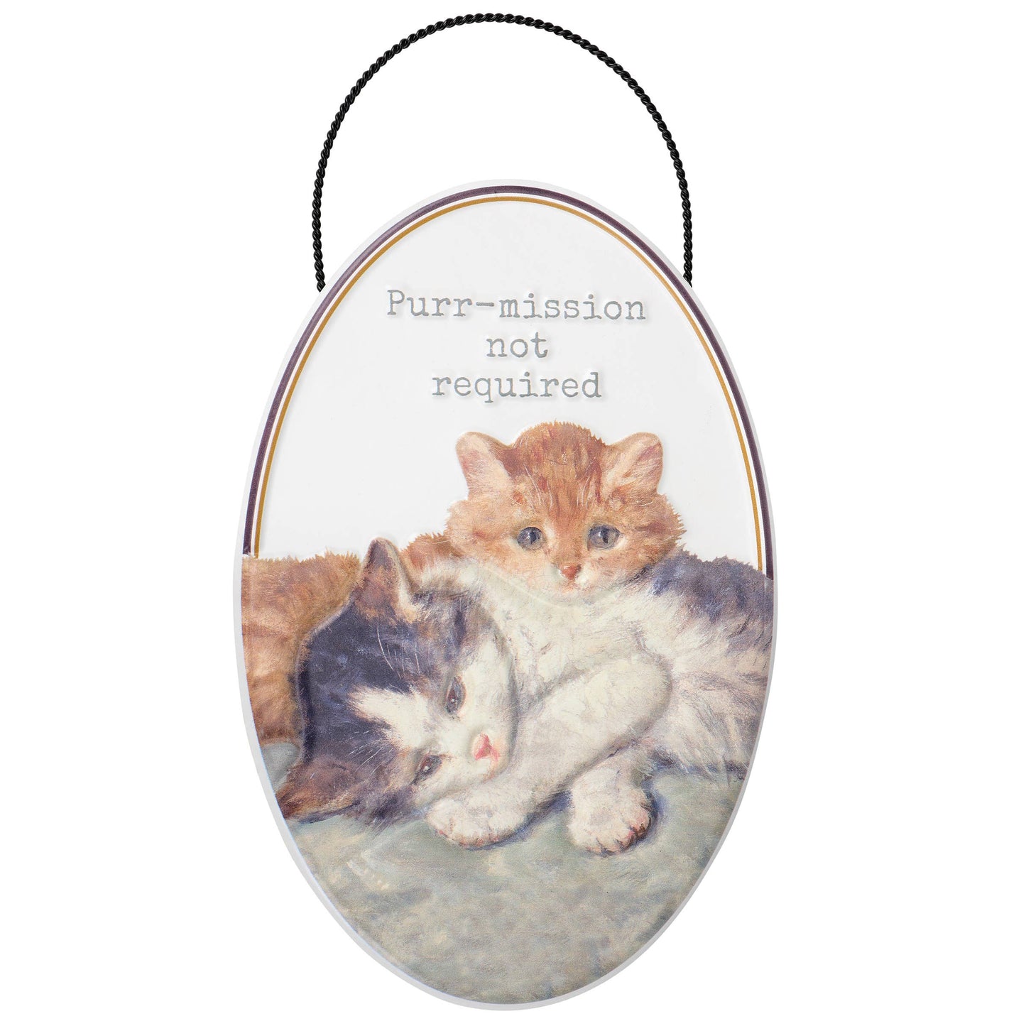 Purrmission Not Required Hanging Decor