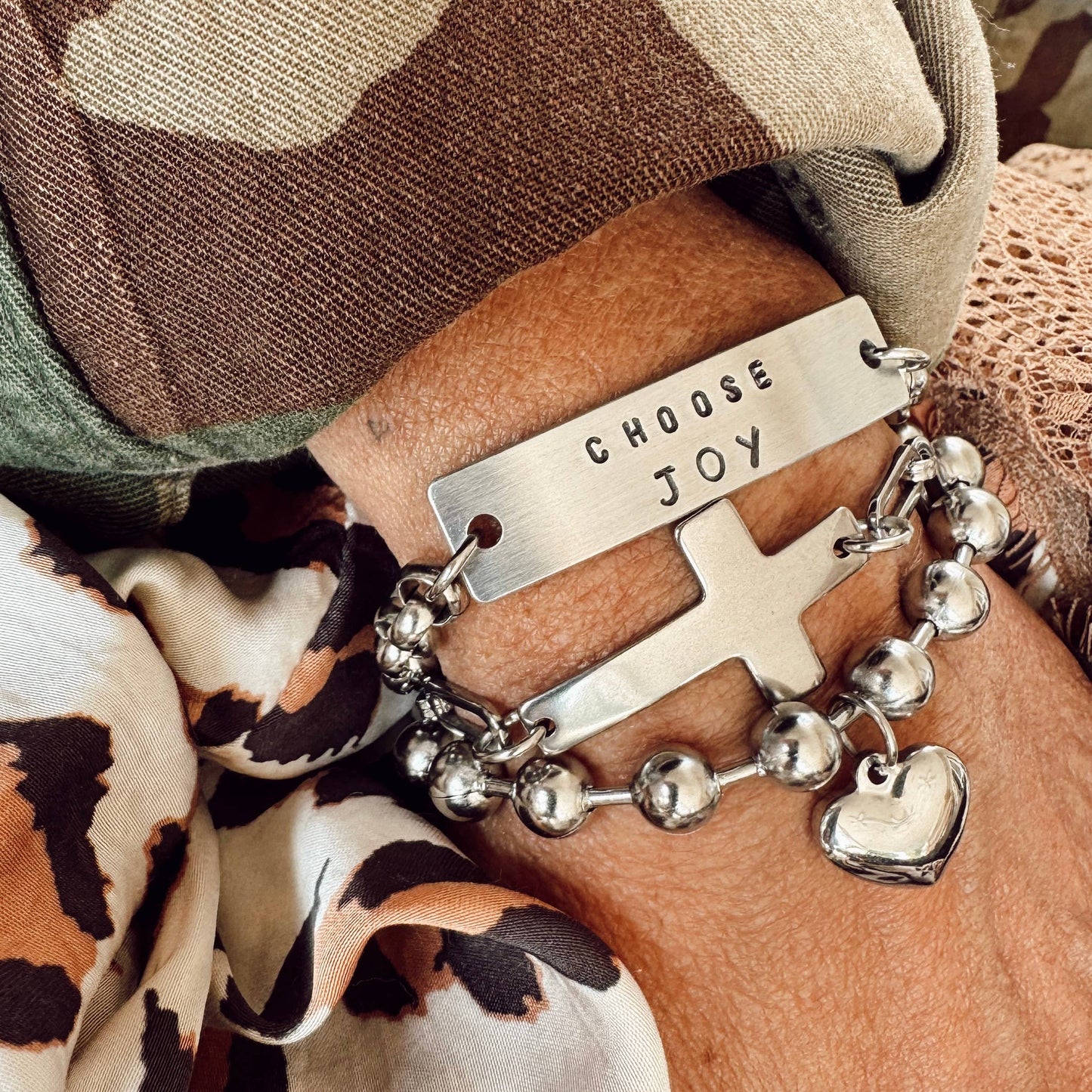 Hand Stamped Choose Joy Bracelet : 7