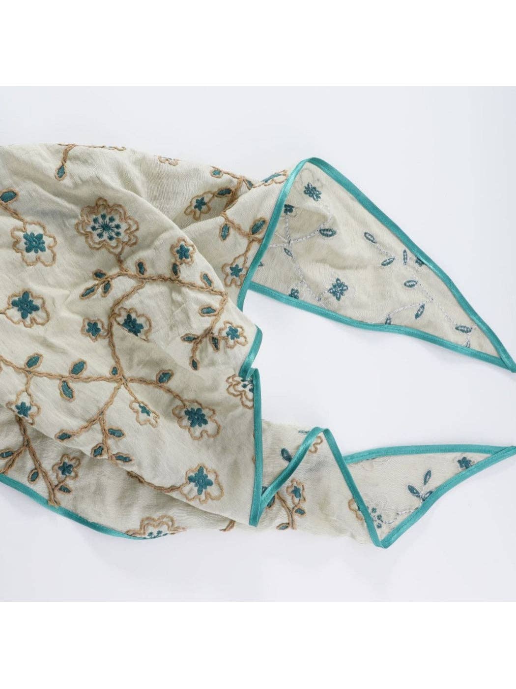 Scarvii - Embroidered Floral Triangle Headband