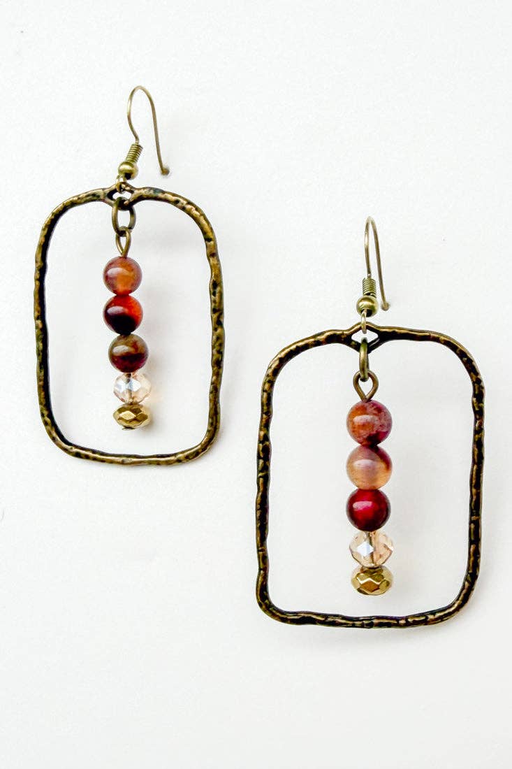 Suki Earrings: Gray Crystal