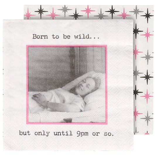 Born To Be Wild But Beverage Napkin