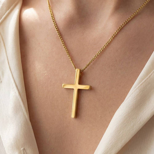 Stainless Steel Cross Pendant Necklace: NG