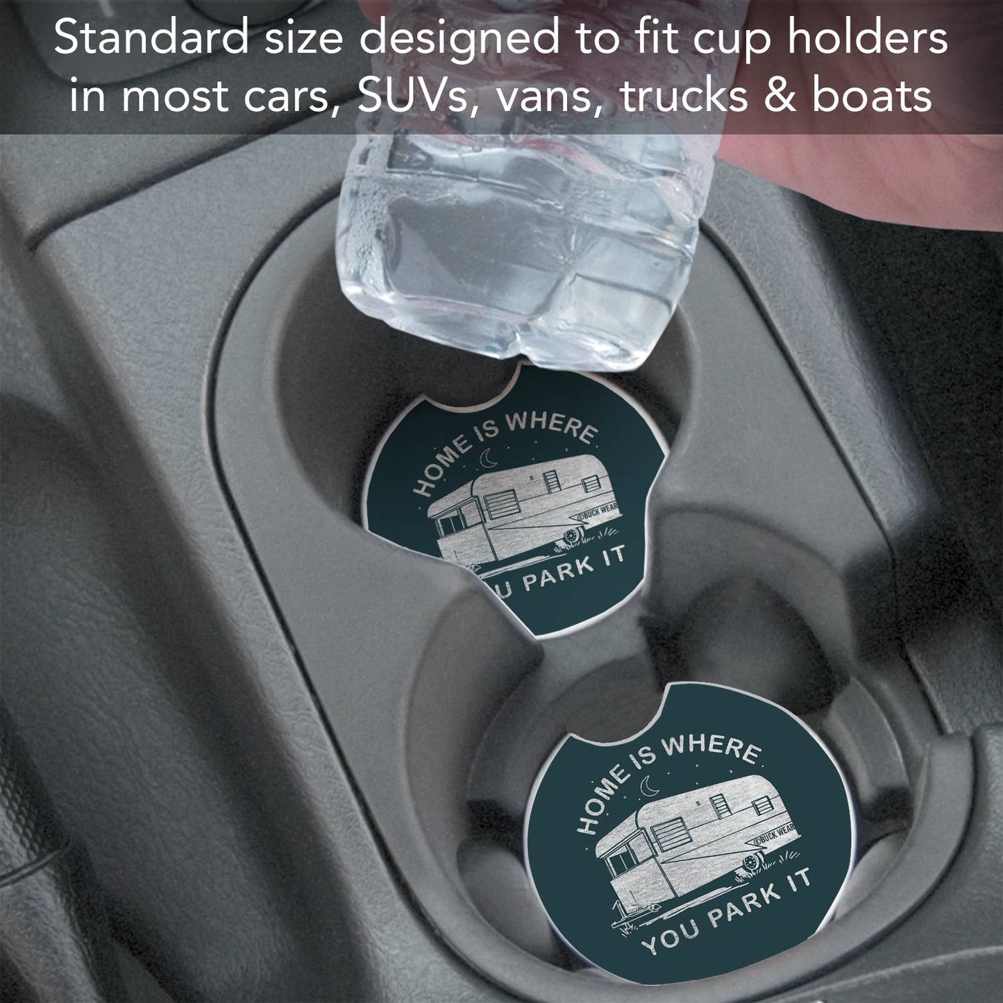 "Park It" Absorbent Stone Car Coaster
