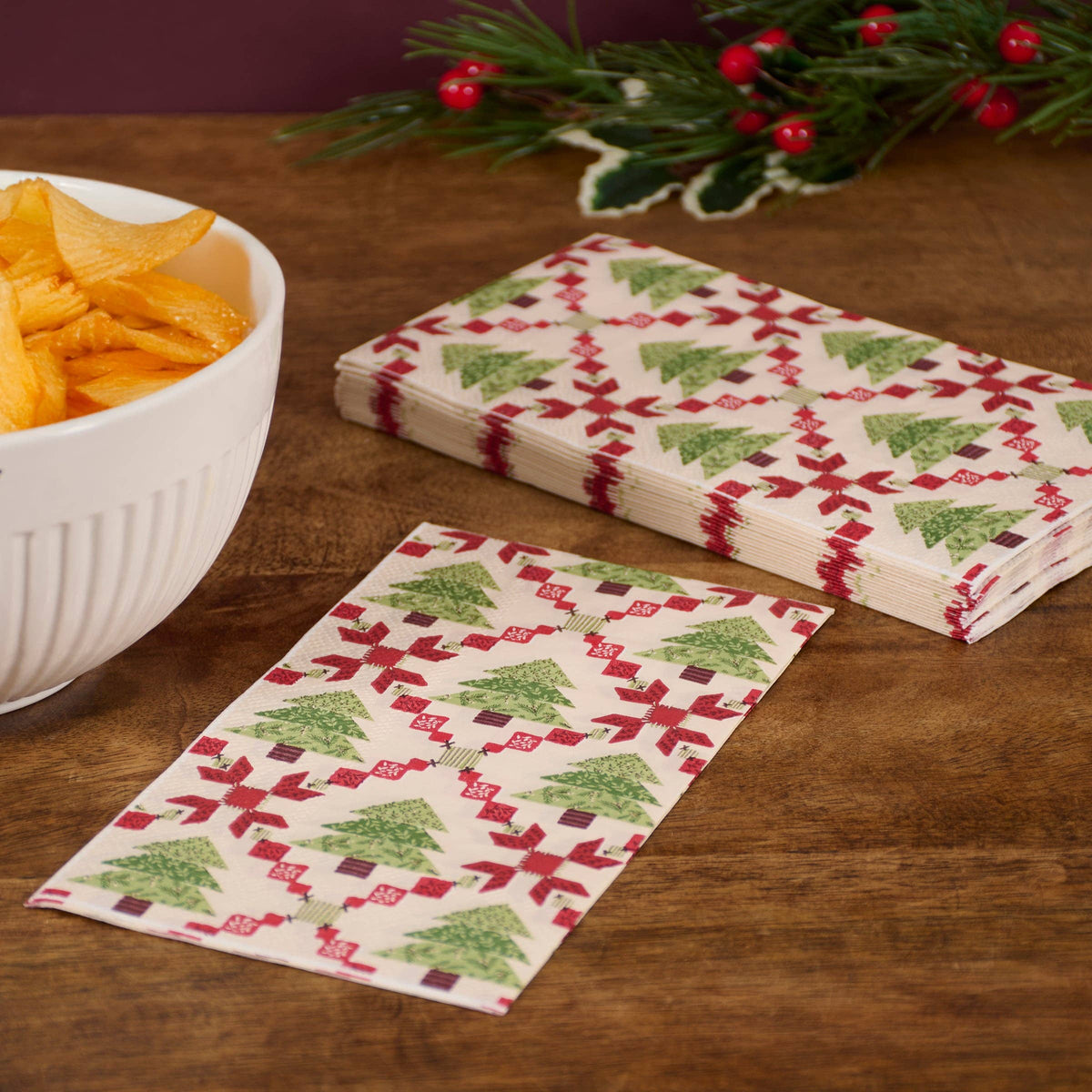 Tree Quilt Guest Napkin