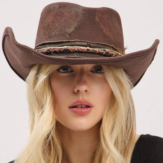 Vintage Versatile Shapeable Cowgirl & Fedora Hat: BR