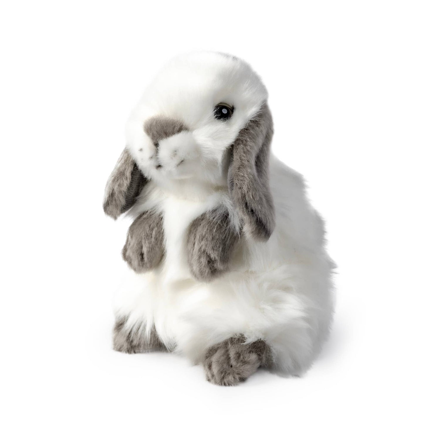 Living Nature Lop Eared Rabbit Gray Plush Stuffed Animal Toy