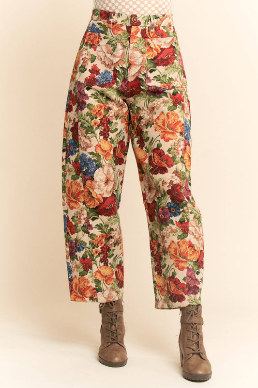 FLOWER MESH CARGO JOGGERS