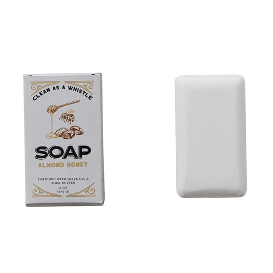 Almond Honey Scented Olive Oil & Shea Butter Triple Milled Bar Soap, Made In The U.S.A.