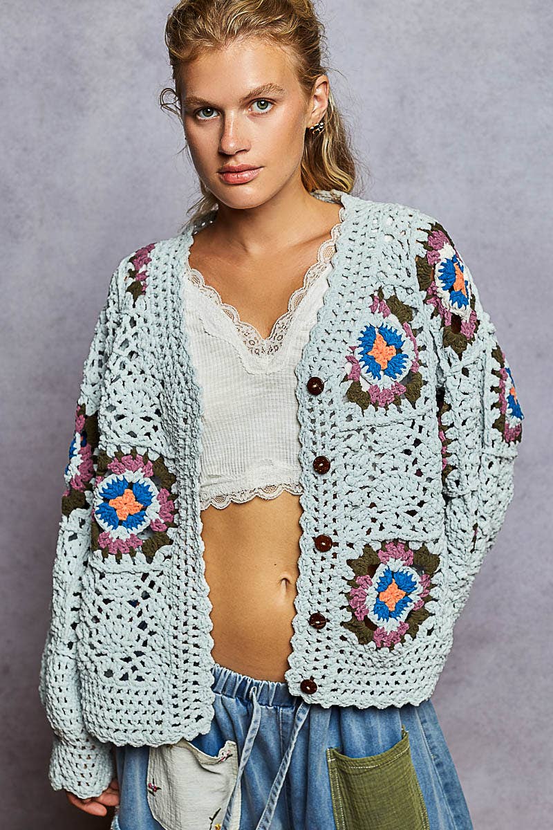 Soft crochet sweater cardigan