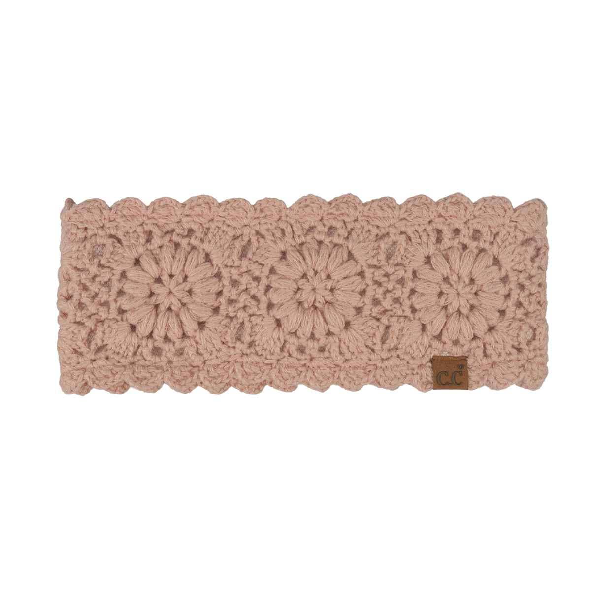 HWE0164 Crochet Head Wrap: Rose