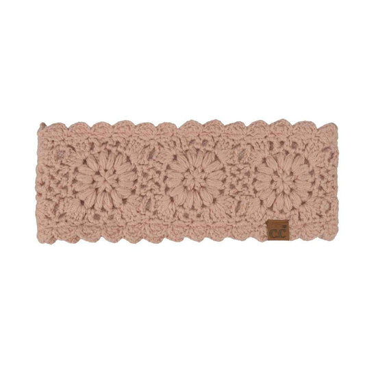 HWE0164 Crochet Head Wrap: Rose