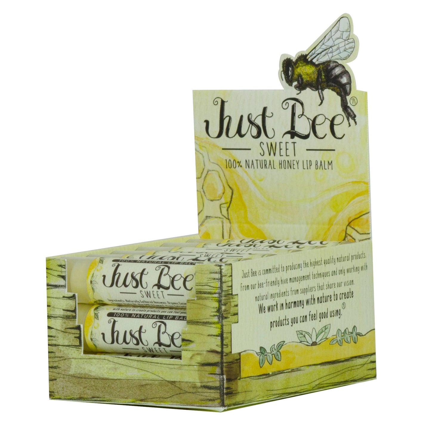 Just Bee Sweet Lip Balm - Natural Honey Lip Balm: Honey
