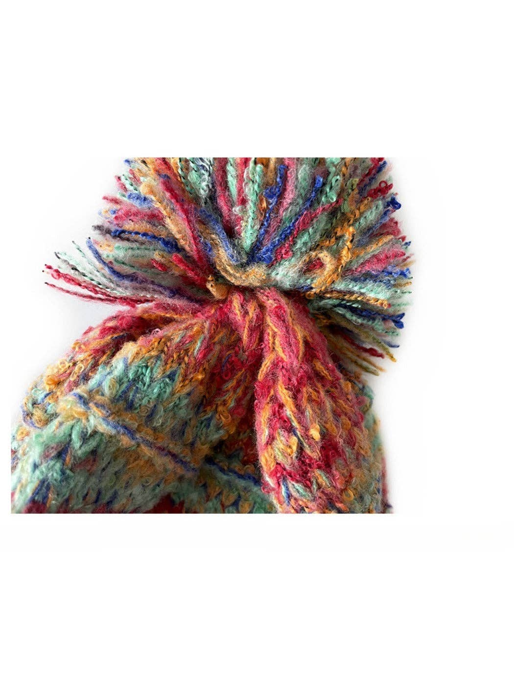Haila - Women’s Colorblock Knit Earflap Beanie: Green