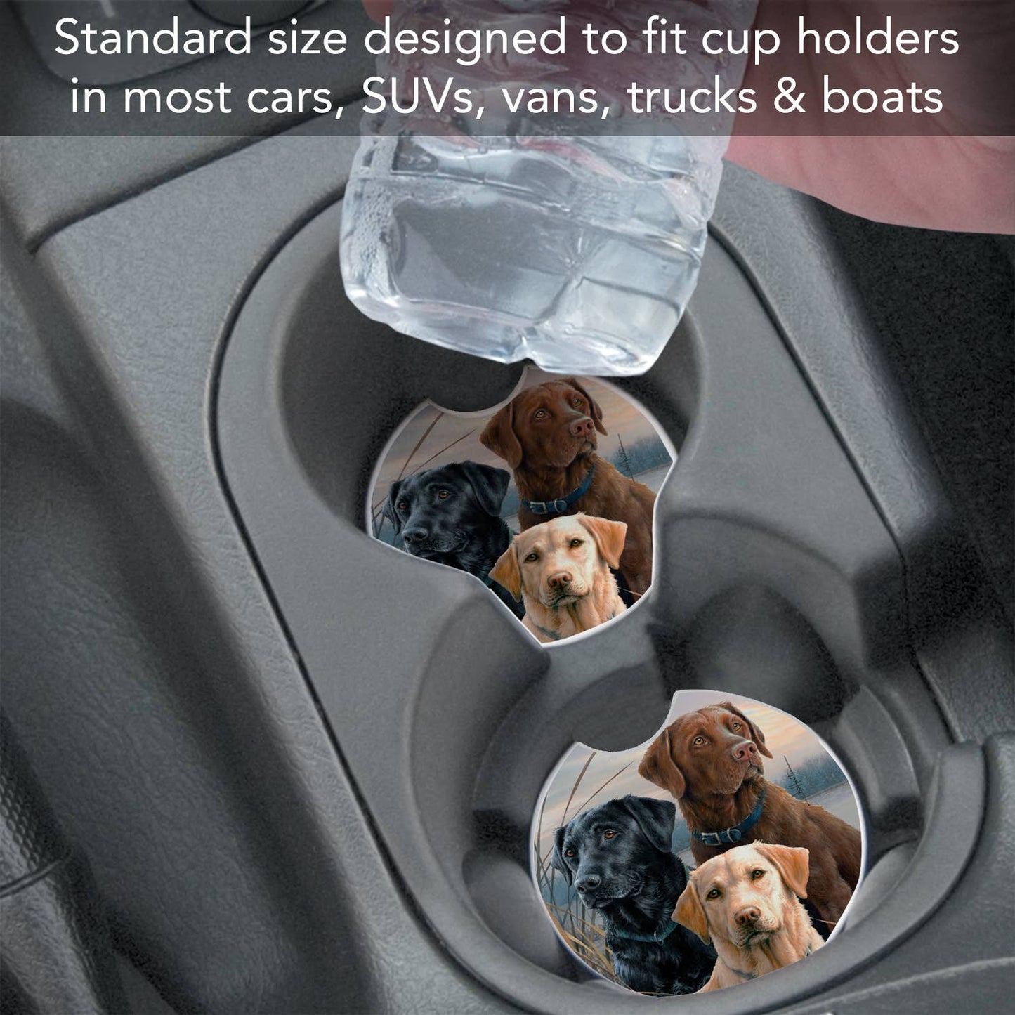 Hunting Dogs Absorbent Stone Car Coaster