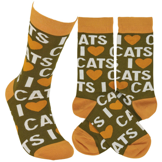I Love Cats Socks