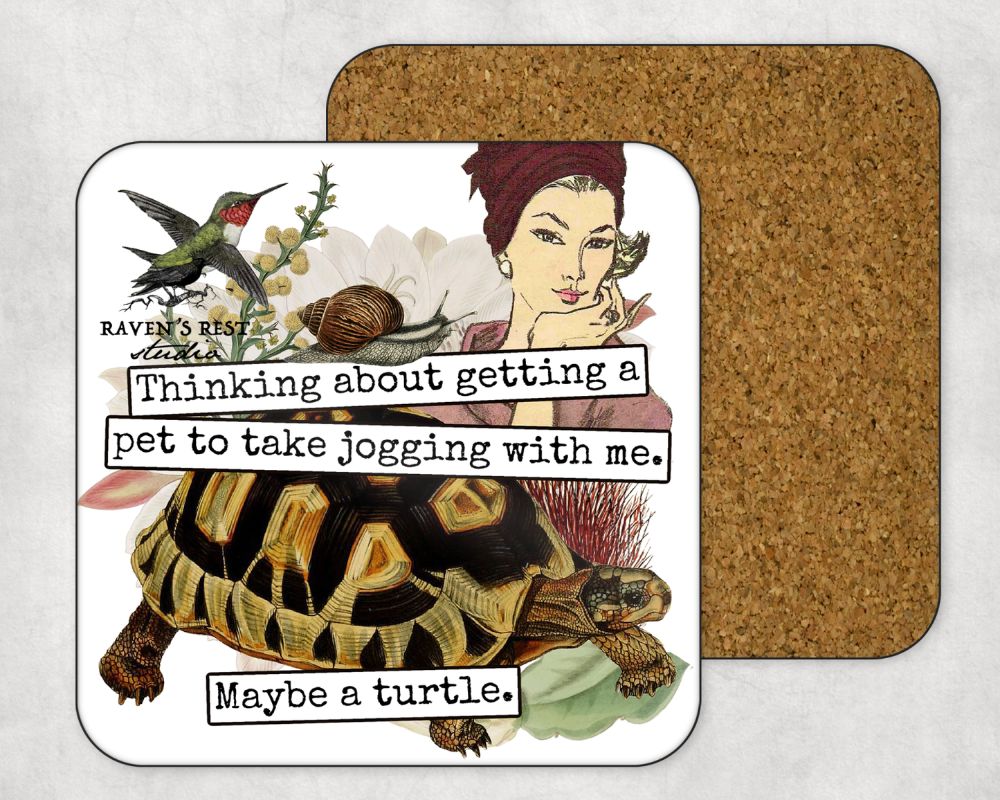 COASTER. Maybe a Turtle. Cheeky Novelty Funny Vintage.