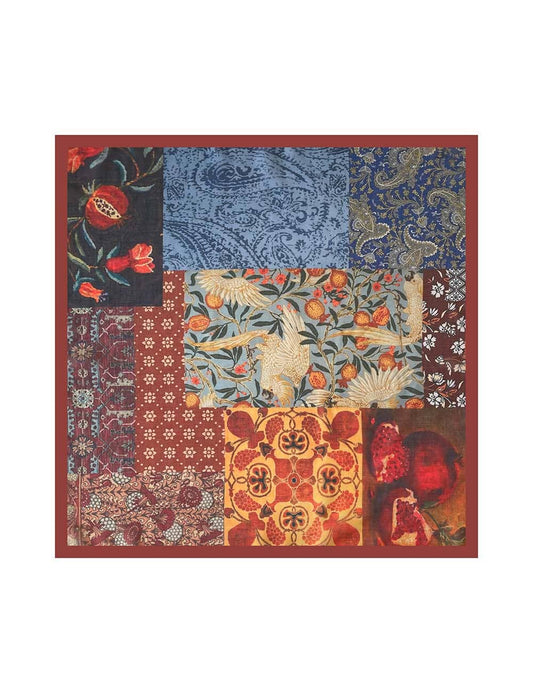 Retro Paisley Floral Waist Belt Silk Scarf