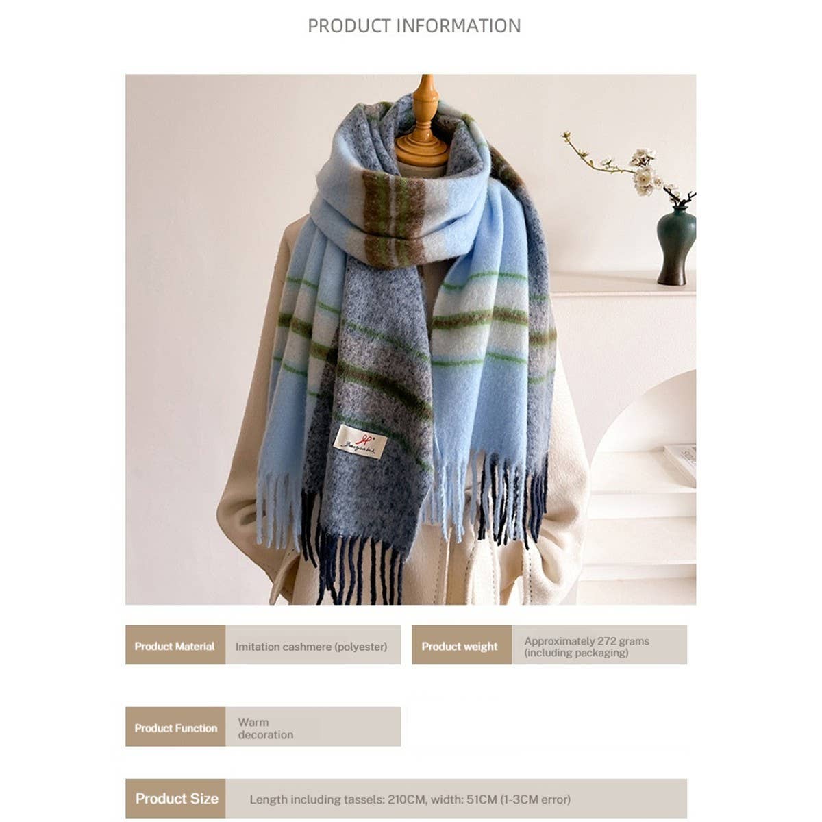Soft Gradient Knit Tassel Scarf Wrap Shawl_CWASC2739: WINE / (OS) 2