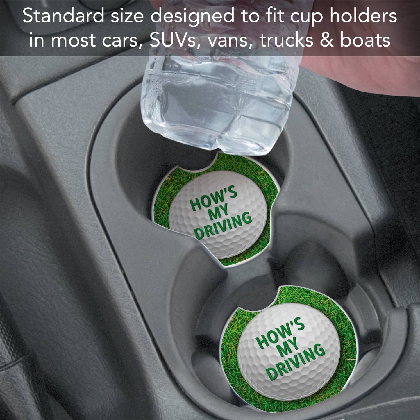 How's My Driving Stone Car Coaster