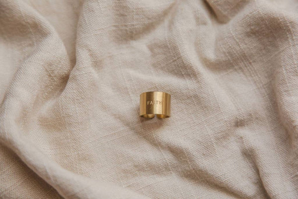 14K Faith Ring