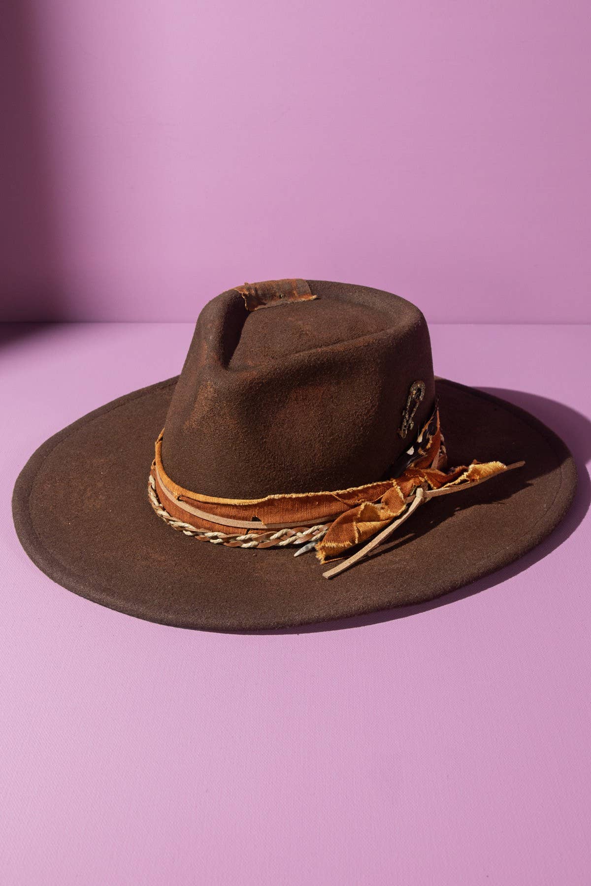 Vintage Versatile Shapeable Cowgirl & Fedora Hat : BRW-BROWN