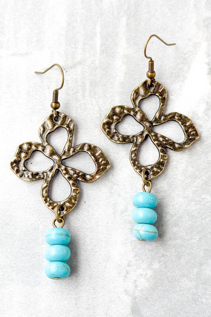 Nisha Earring - Turquoise Howlite