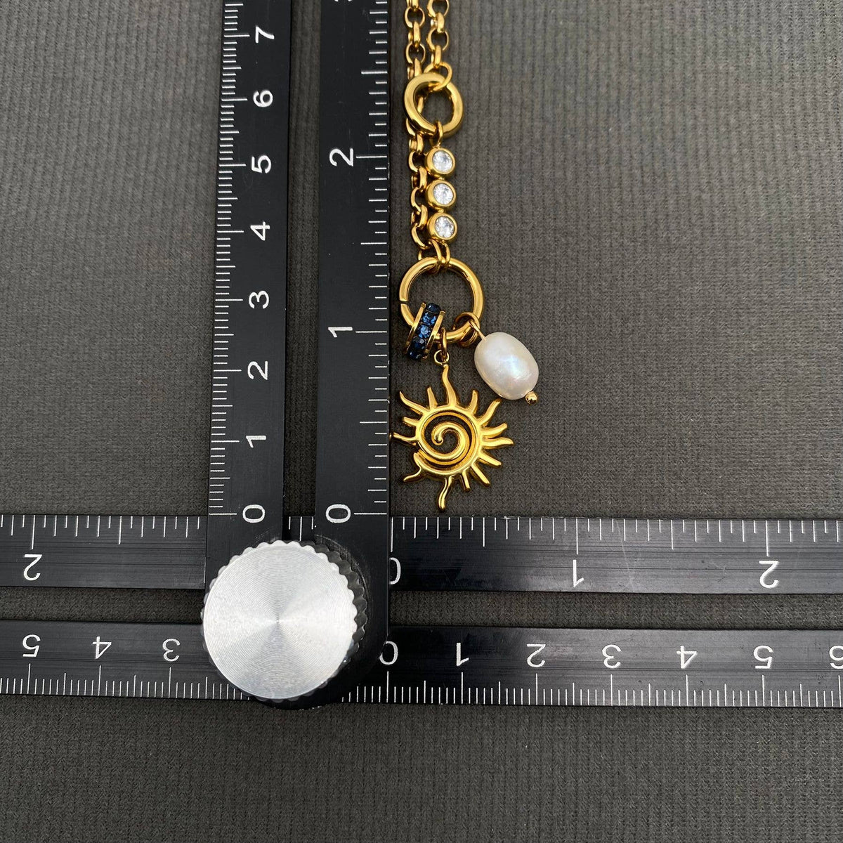 Vortex Sun 18K Gold Plated Stainless Steel Necklace - FGS/MS