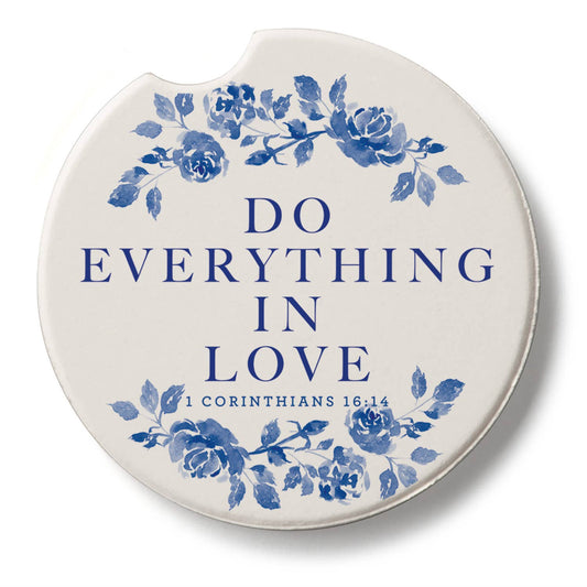 "Everything in Love" Single Packaged Stone Car Coaster
