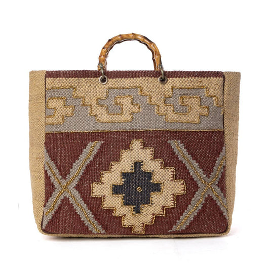 Desert Loom Jute Weekender Bag in Saffron Dune: Saffron Dune