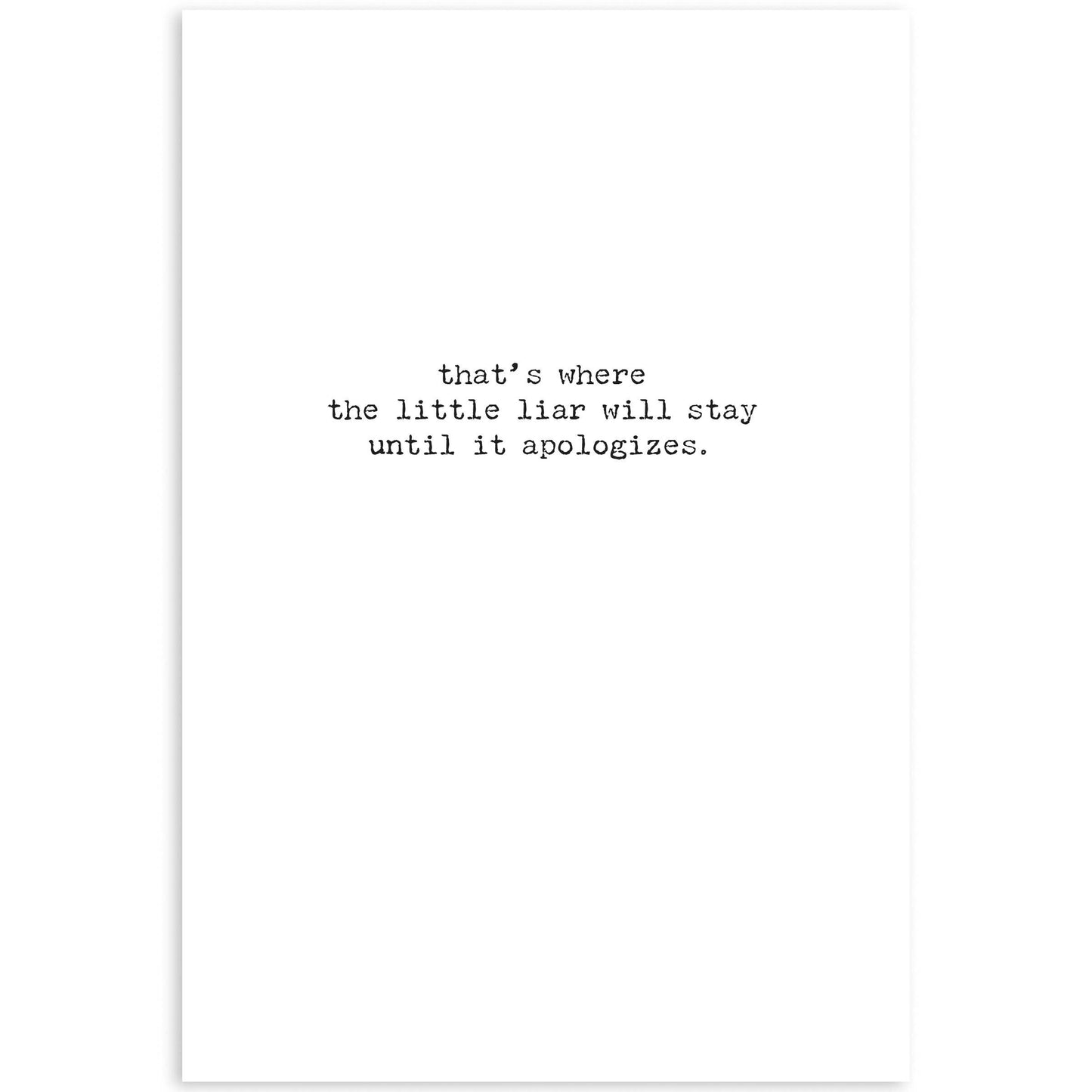 Little Liar Greeting Card