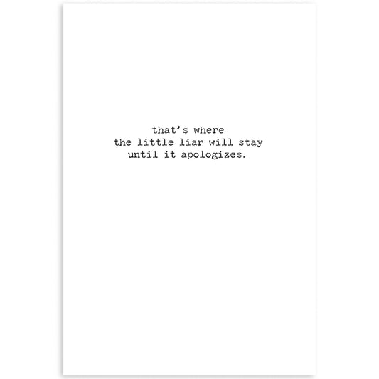 Little Liar Greeting Card