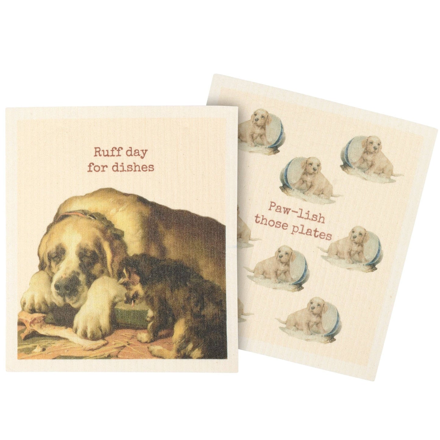 Ruff Day For Dishes Swedish Dishcloth Set