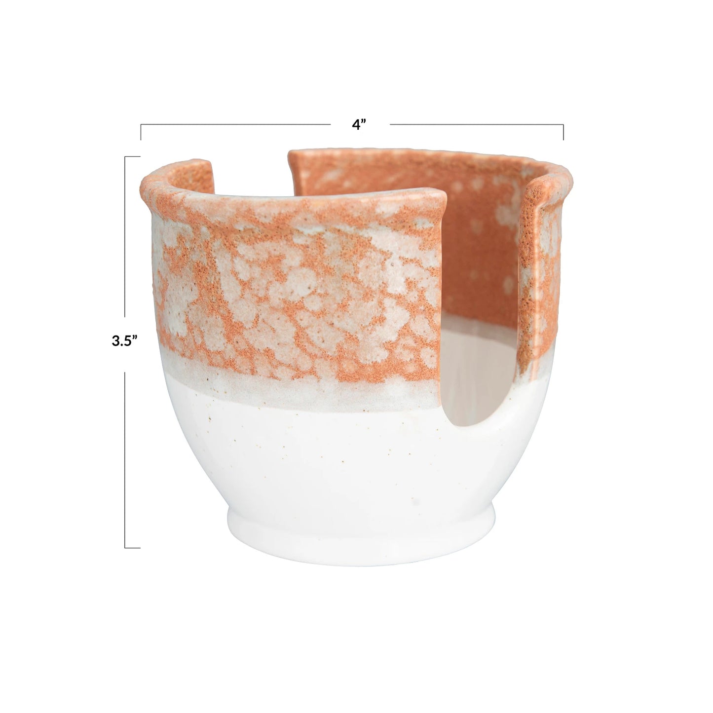 Stoneware Sponge Holder with Glaze, 2 Colors