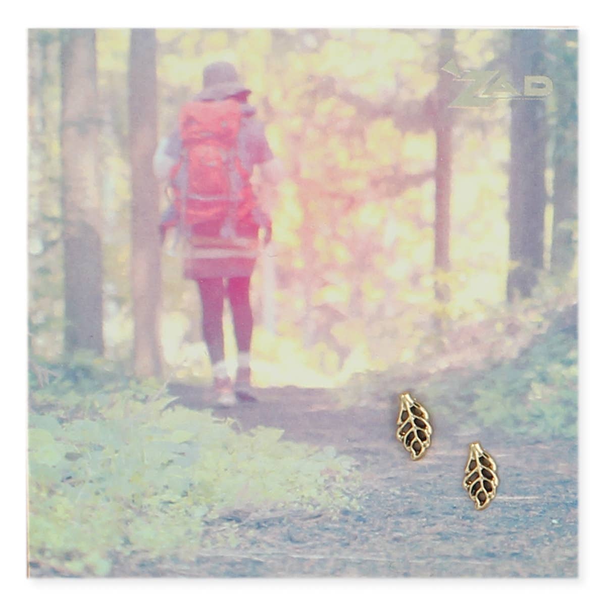 Gold Cutout Leaf Post Earrings