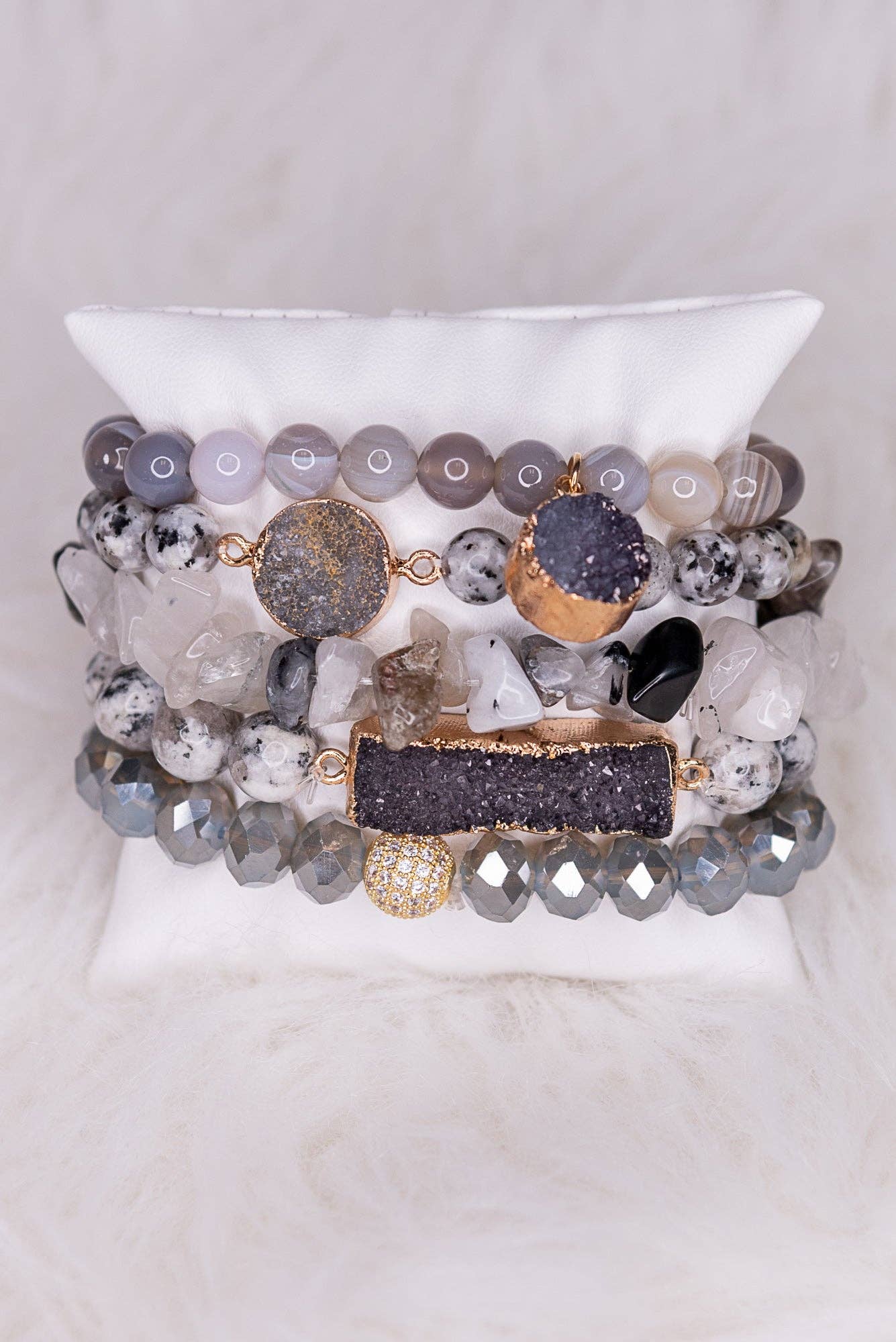 Ghana Bracelet Set in Grey