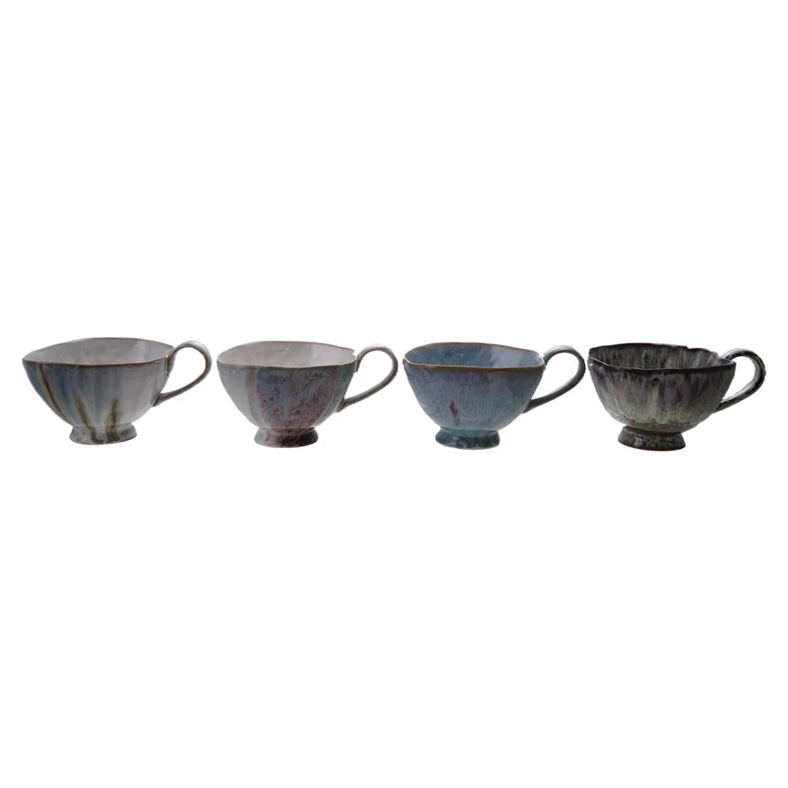 14 oz. Stoneware Footed Mug, 3 Colors