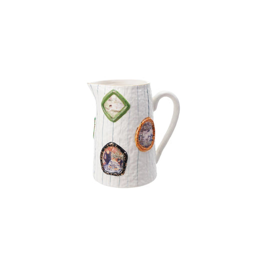 60 oz. Embossed Hand-Painted Pitcher with Gold Electroplating