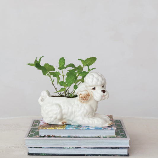 Vintage Reproduction Poodle Shaped Planter