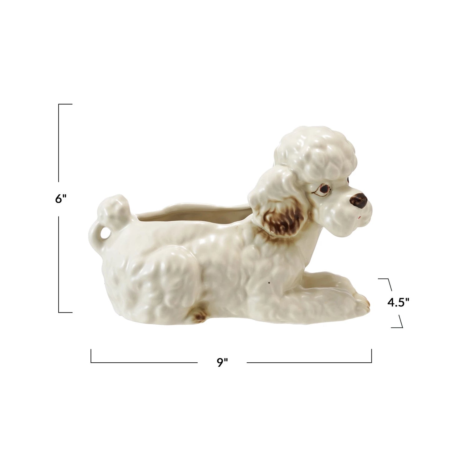 Vintage Reproduction Poodle Shaped Planter