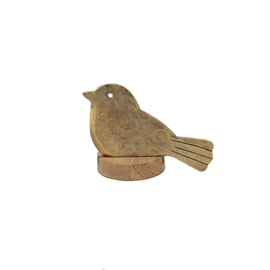 Hand-Forged Metal Bird Shaped Cheese Knife with Mango Wood Stand