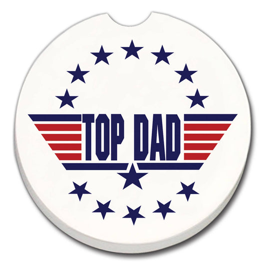 Top Dad Absorbent Stone Car Coaster 1 Pk