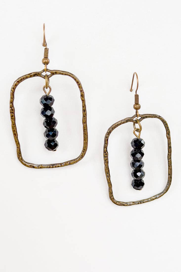 Suki Earrings: Blue Fire Agate