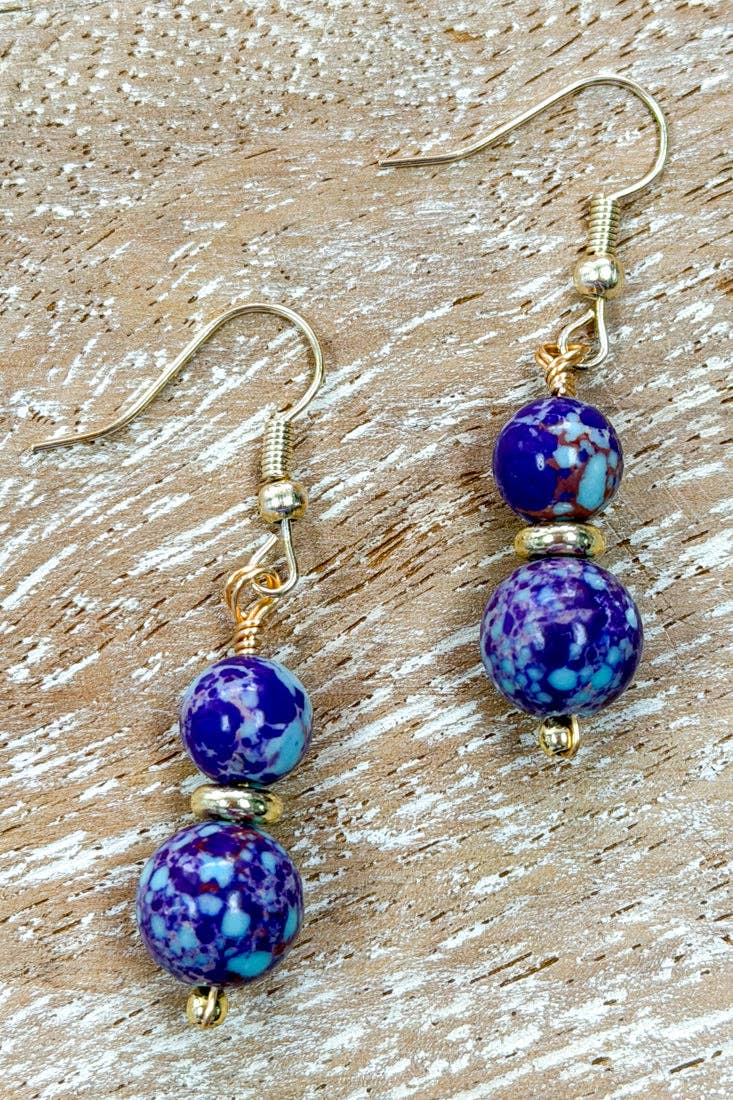 Ruthie Earring - Blue/Purple Jasper