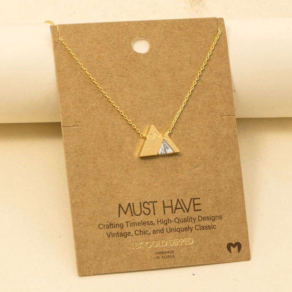 Stone Mountain Pendant Necklace: TQ